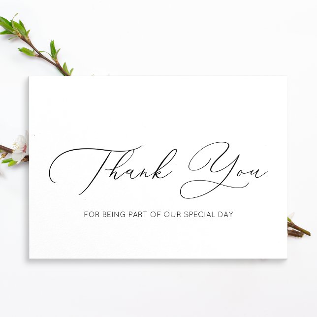 Minimalist Folded Wedding Thank You Card (Creator Uploaded)
