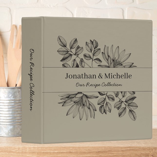 Minimalist Foliage Couples Recipe  3 Ring Binder (Creator Uploaded)
