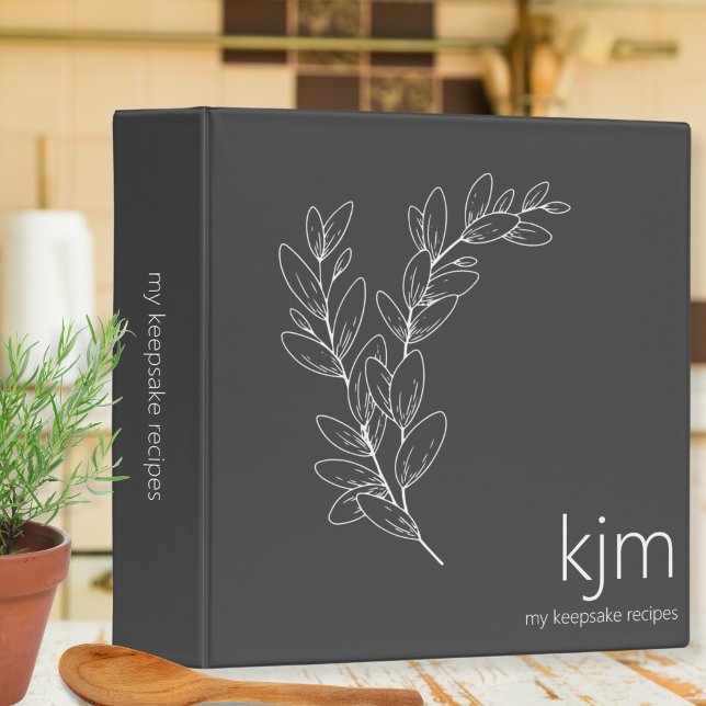 Minimalist Foliage Custom Recipe  3 Ring Binder (Creator Uploaded)