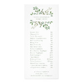 Minimalist Foliage | Salon Price List Rack Card (Front)