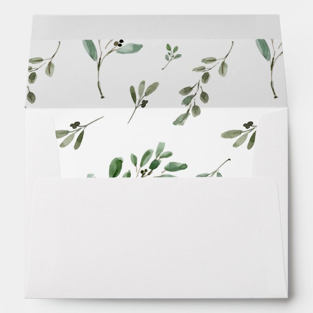 Minimalist Foliage | Wedding Envelope (Back (Bottom))