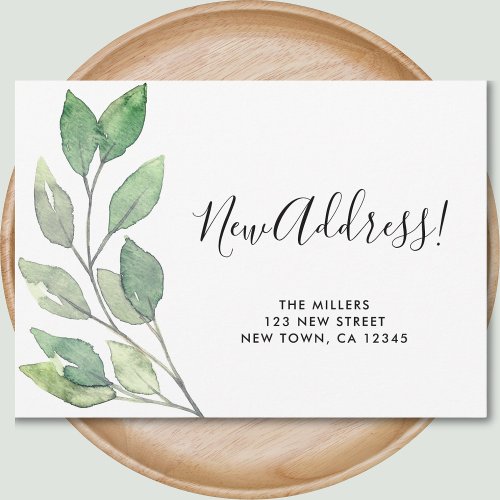 Minimalist Foliage Weve Moved New Address Moving  Announcement