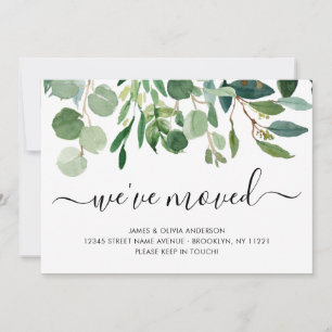 Minimalist Foliage We've Moved New Home Moving Announcement
