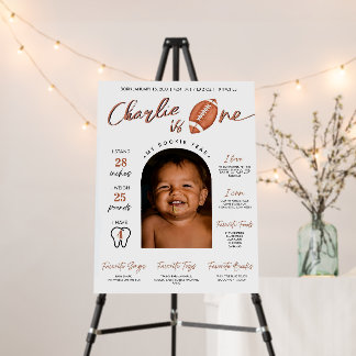 Minimalist Football Rookie of the Year First Year Foam Board