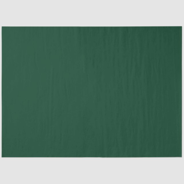 Minimalist Forest Green Plain Solid Color  Tissue Paper (Front)