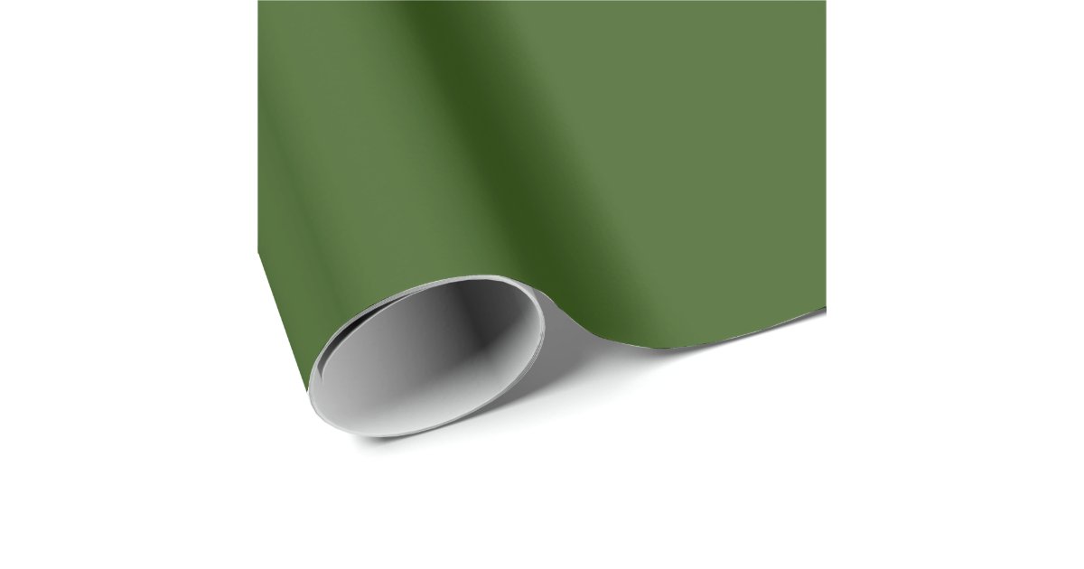 Minimalist forest green solid plain modern elegant wrapping paper sheets