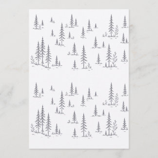 Minimalist Forest Tree Wedding Invitation Template
