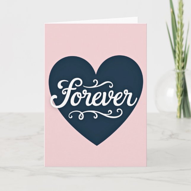 Minimalist Forever Heart Card (Front)