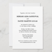Minimalist Formal Bilingual Wedding