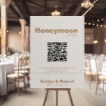 Minimalist Formal Brown Wedding Honeymoon Fund  Po Poster<br><div class="desc">This minimalist formal brown wedding honeymoon fund is perfect for a rustic wedding. The design features a beautiful font to embellish the font.</div>