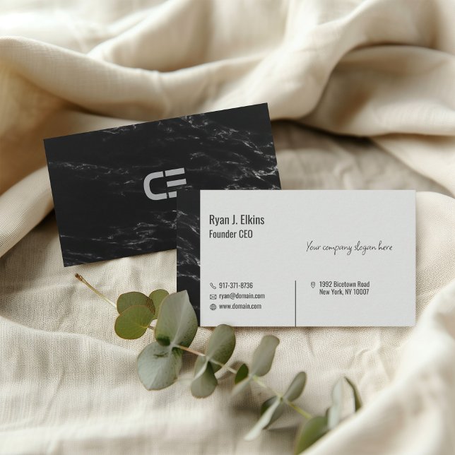 Minimalist Founder CEO & Consultant Business Card (Creator Uploaded)