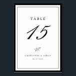 Minimalist Frame Elegant Leaf Table Number<br><div class="desc">Designed to coordinate with our Minimalist Dainty Leaf Collection, this customizable matching table number features a dainty leaf with classic lettering on white background, this is a minimalist yet elegant wedding suite. For more advanced customization of this design, e.g. changing layout, font or text size please click the "CUSTOMIZE" button...</div>