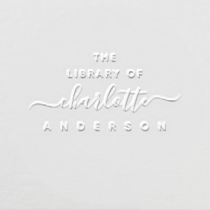 Minimalist From The Library Of Elegant Script Embosser