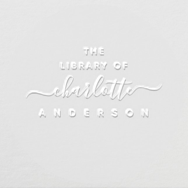 Minimalist From The Library Of Elegant Script Embosser (Design)