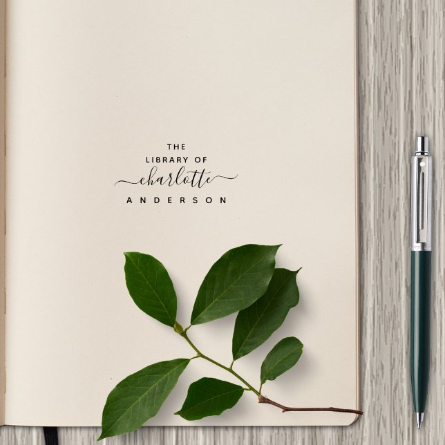 Minimalist From The Library Of Elegant Script Rubber Stamp (Creator Uploaded)