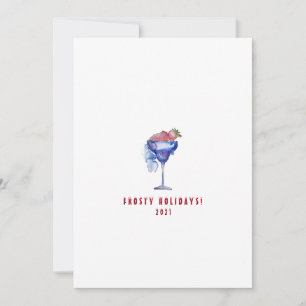 Minimalist Frosty Holidays Cocktail Holiday Card