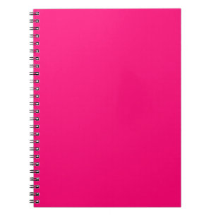 Minimalist fuchsia hot pink plain solid modern notebook