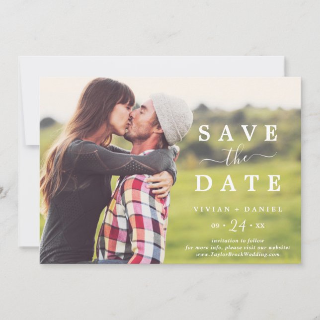 Minimalist Full Photo Save The Date (Front)