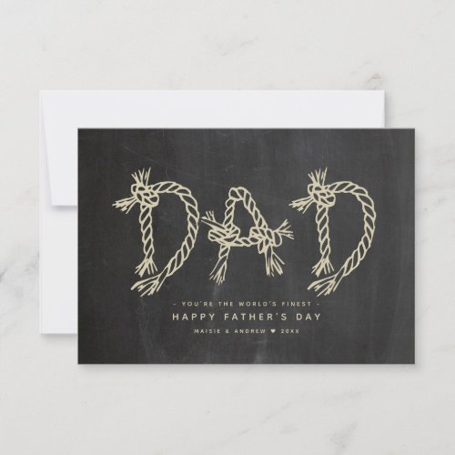 Minimalist Fun Chalkboard Dad Greeting Card