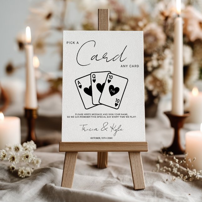 Minimalist Fun Pick a Card Wedding Guestbook Foam Board (Minimalist Fun Pick a Card Wedding Guestbook Foam Board)