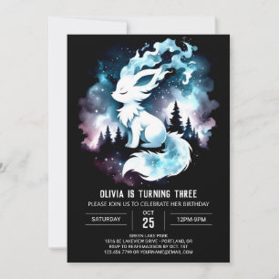 Minimalist Fun Wolf Birthday Invitation