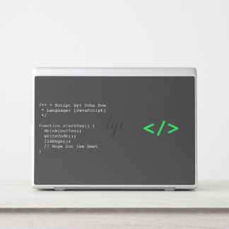 Minimalist function startDay() Developer Joke  HP Laptop Skin