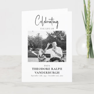 Minimalist Funeral Folded Program Template