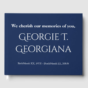 Minimalist Funeral Guest Book