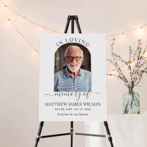 Minimalist Funeral Memorial In Loving Memory Photo