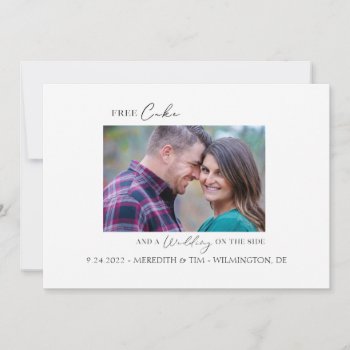 Minimalist Funny Chic Save The Date Wedding Photo Invitation by PetitePaperie at Zazzle