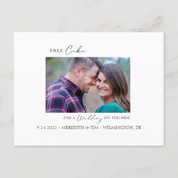 Minimalist Funny Chic Save The Date Wedding Photo  Postcard by PetitePaperie at Zazzle