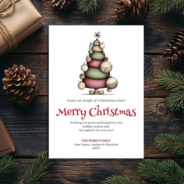 Minimalist funny Christmas tree greeting card (Minimalist funny Christmas tree greeting card

)