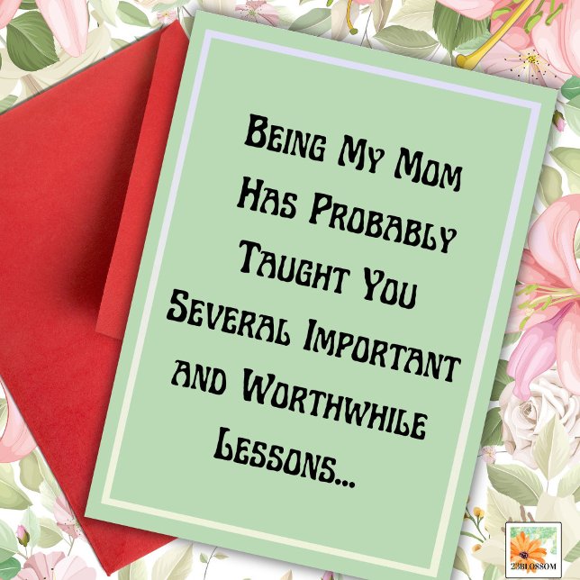 minimalist funny Mother's day saying Retro parent Card (Creator Uploaded)