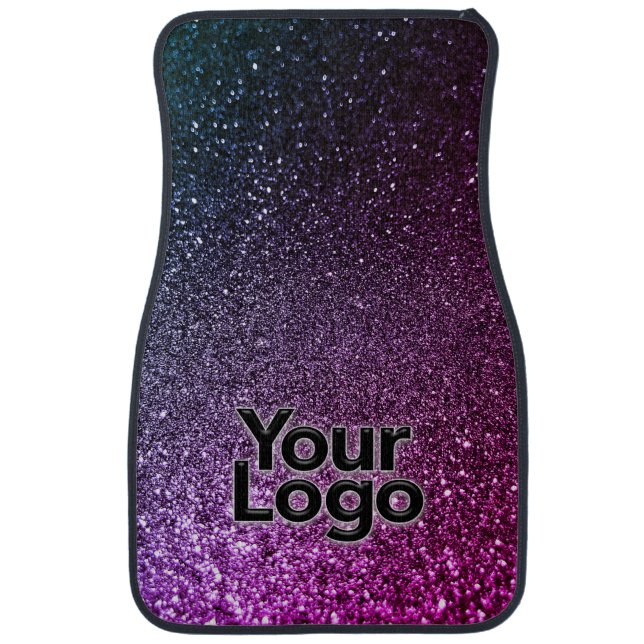 Minimalist Galaxy Glitter Business Logo Classic Car Floor Mat (Front)