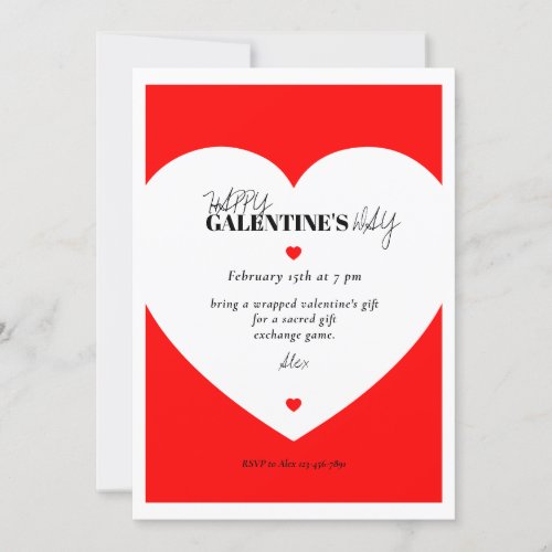 Minimalist Galentines Invitation Card