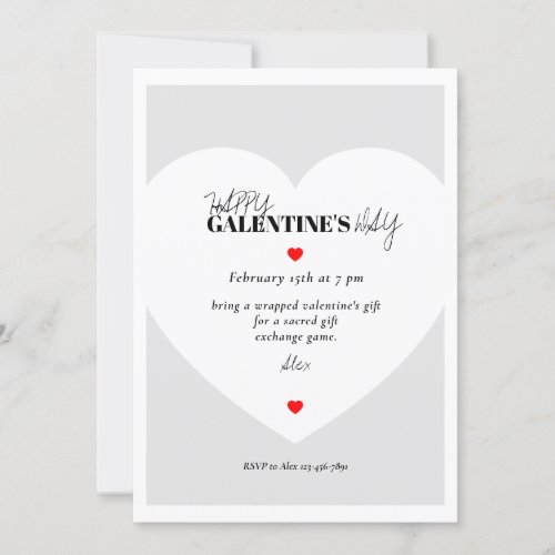 Minimalist Galentines Invitations Card