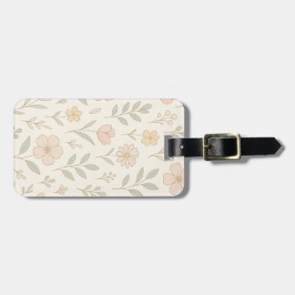 Minimalist Garden Floral Colorful Luggage Tag