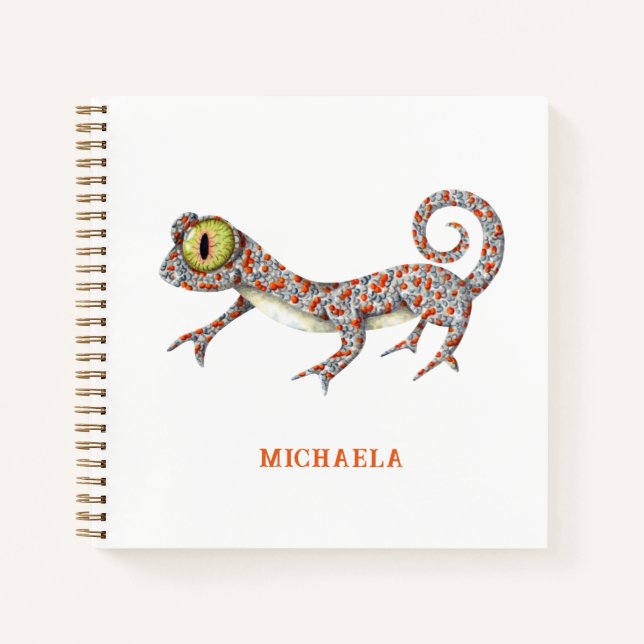 Minimalist Gecko Reptile Notebook (Front)