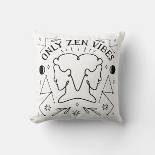 Minimalist Gemini Zodiac Throw Pillow