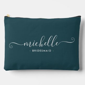 Minimalist Gemstone Green Personalized Bridesmaid