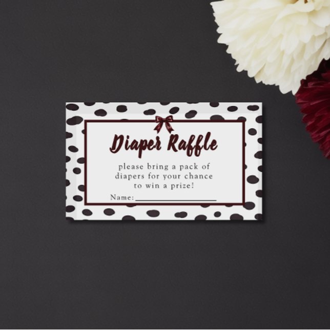 Minimalist Gender Neutral Chic Dalmation  Enclosure Card (Creator Uploaded)