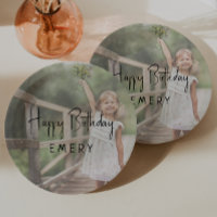 Minimalist Gender Neutral Happy Birthday Photo