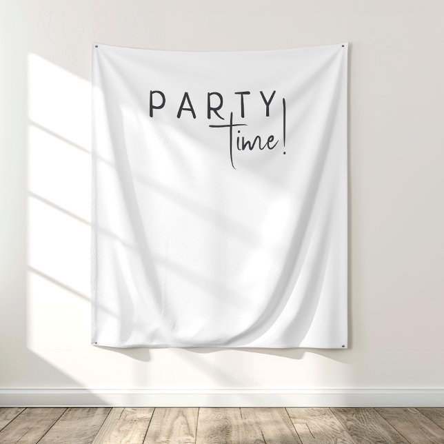 Minimalist Gender Neutral Party Time Backdrop (Creator Uploaded)