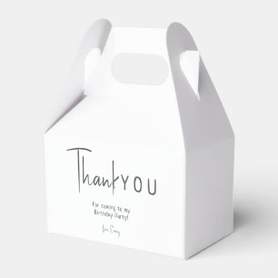 Minimalist Gender Neutral Thank You Favor Boxes