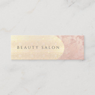 Minimalist gentle rose gold blushed marble mini business card