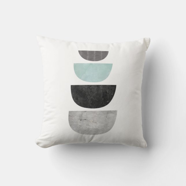 Minimalist geometric abstract modern throw pillow (Front)