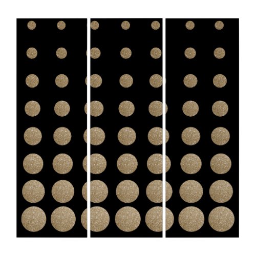 minimalist geometric black gold glitter polka dots triptych