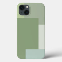 Minimalist Geometric Color Block Sage Green Tones