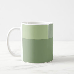 Minimalist Geometric Color Block Sage Green Tones Coffee Mug