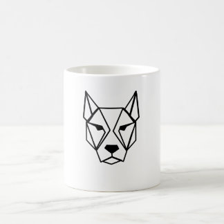 Minimalist Geometric Dog Head Ceramic Mug